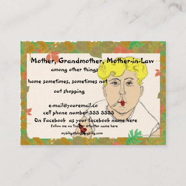 D'appel Carte de retraite de baby boomer - maman (Devant)