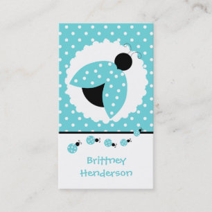D'appel Carte de sécurité pour enfant Ladybugs Turquoise