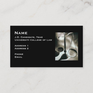 D'appel Carte de visite 3 d'étudiant en droit