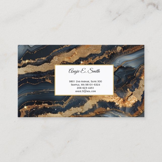 D'appel Carte de visite à impression d'agate (Devant)