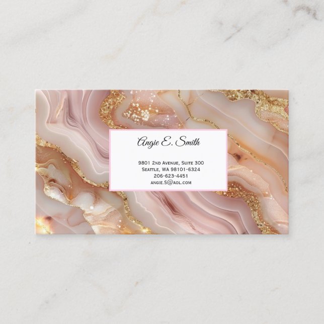 D'appel Carte de visite à impression d'agate (Devant)