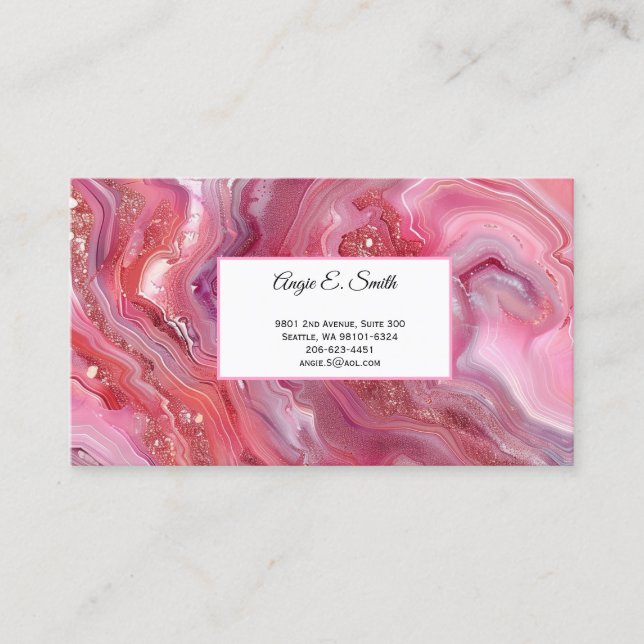 D'appel Carte de visite à impression d'agate (Devant)