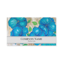 Carte de visite avec peinture de fleurs