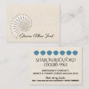 D'appel Carte de visite / Contacts / Affaires Coque Élégan