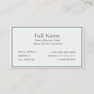 D'appel Carte de visite de base pour Students or Company