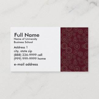 D'appel Carte de visite de base pour Students or Company