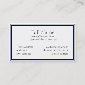 D'appel Carte de visite de base pour Students or Company