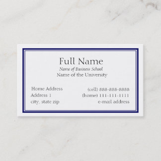 D'appel Carte de visite de base pour Students or Company