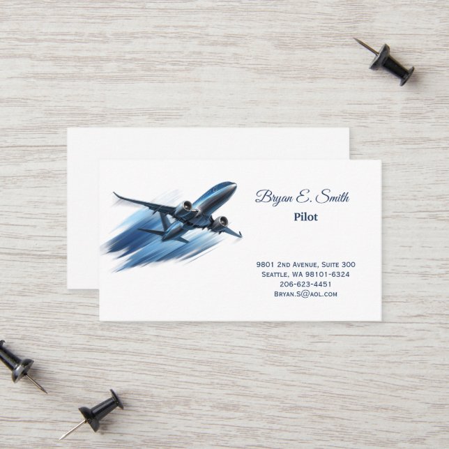 D'appel Carte de visite de pilote (Devant/Arrière en situation)