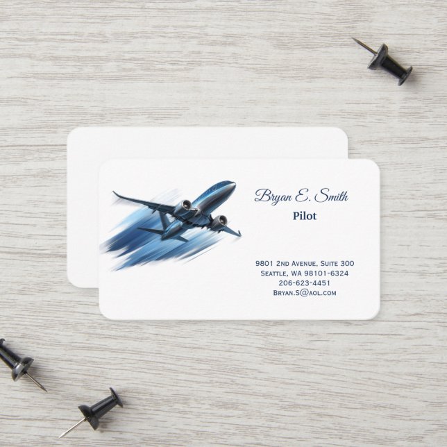 D'appel Carte de visite de pilote (Devant/Arrière en situation)