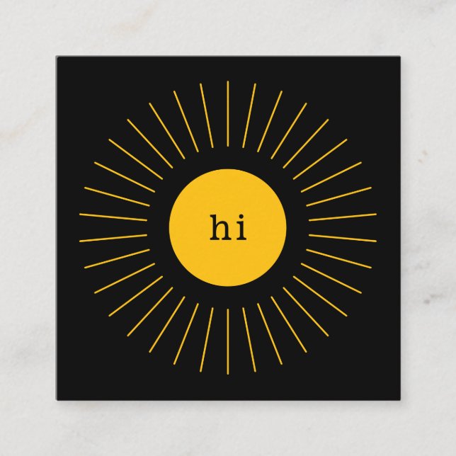 D'appel Carte de visite de rencontres Graphic Sun Hello  | (Devant)