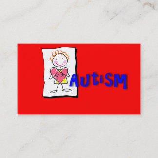 D'appel Carte de visite de sensibilisation sur l'autisme