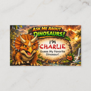 D'appel Carte de visite dinosaure cool pour enfants plus â