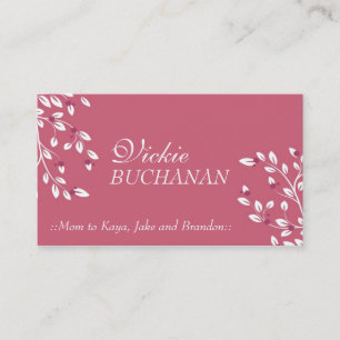 D'appel Carte de visite floral élégant