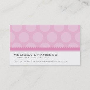 D'appel CARTE DE VISITE grand spot motif pastel rose pâle