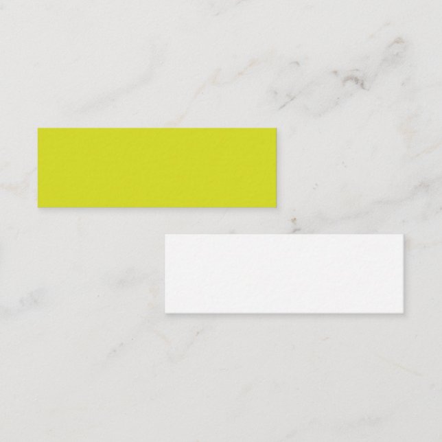 D'appel Carte de visite jaune minimaliste (Devant / Derrière)