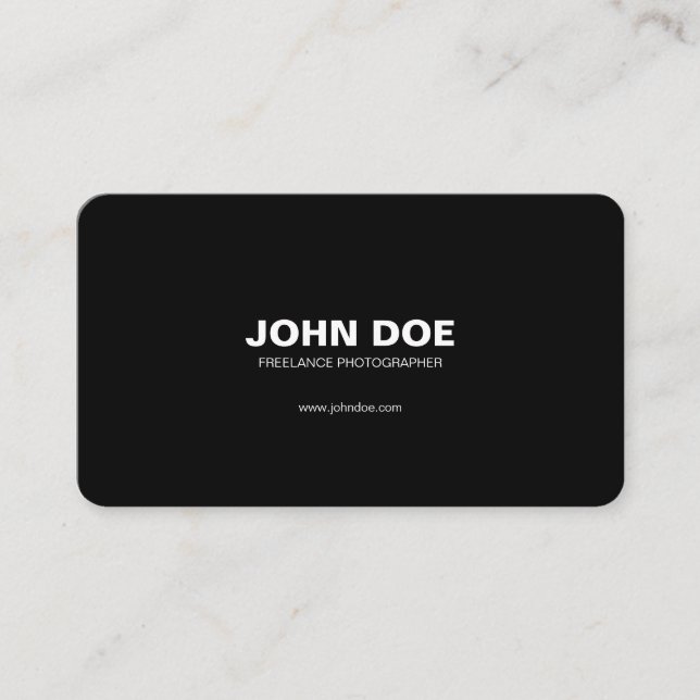 D'appel Carte de visite moderne noir et blanc avec code QR (Devant)