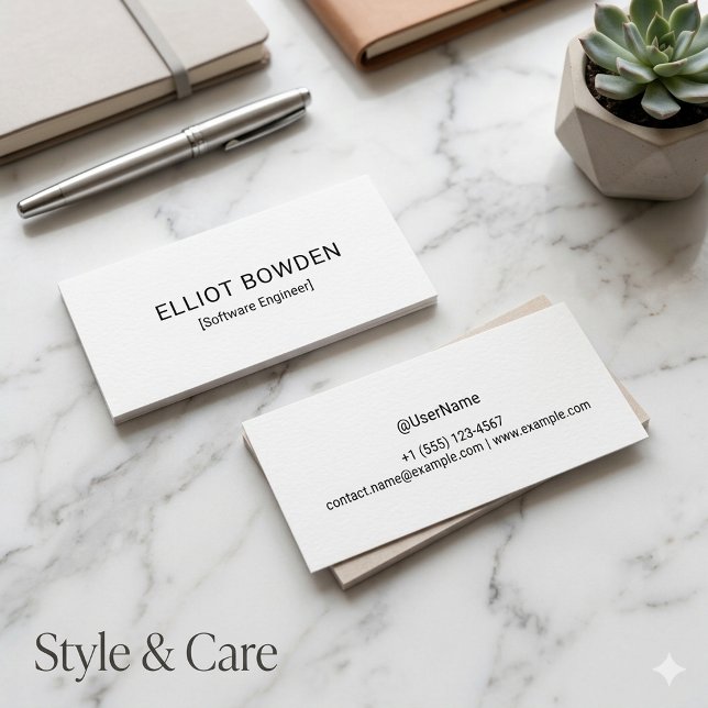 D'appel Carte de visite personnalisée au design simple et  (Sleek Simple Design Personalized Calling Card)