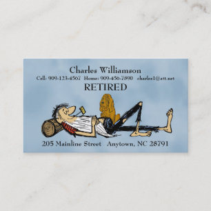 D'appel Carte de visite Rip Van Winkle retraité avec image