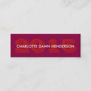 D'appel Carte de visite rouge annonce de remise de diplôme