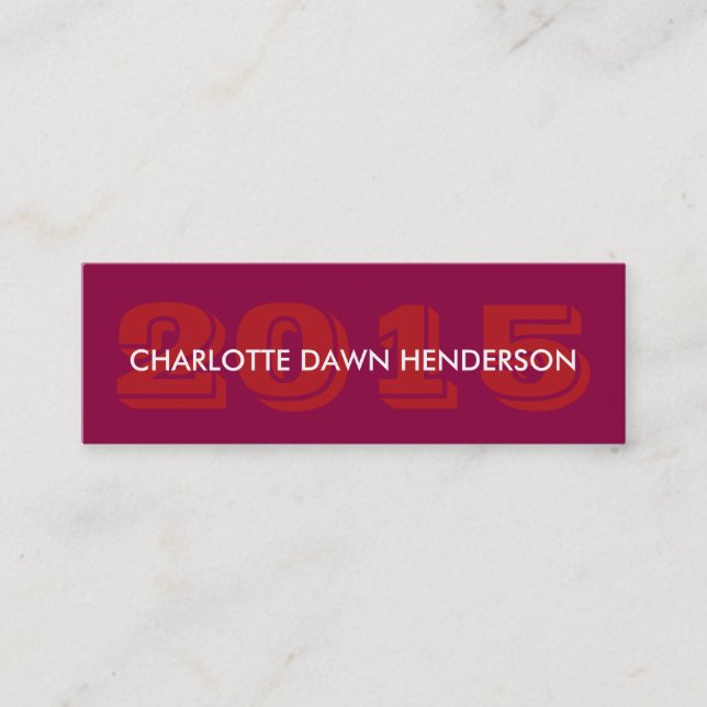 D'appel Carte de visite rouge annonce de remise de diplôme (Devant)