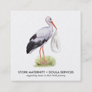 D'appel Carte de visite Stork Aquarelle