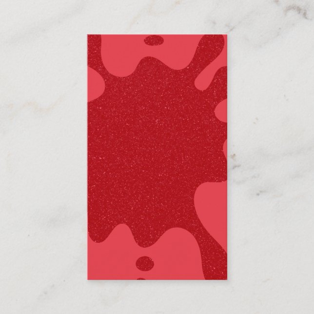 D'appel Carte de visite Texture Éclaboussure Rouge Tomate  (Devant)