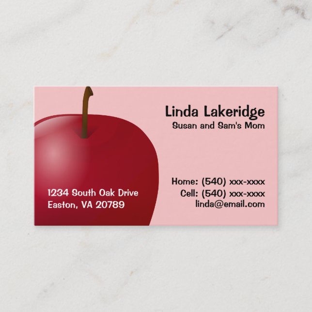 D'appel Carte d'information de contact de maman d'Apple (Devant)