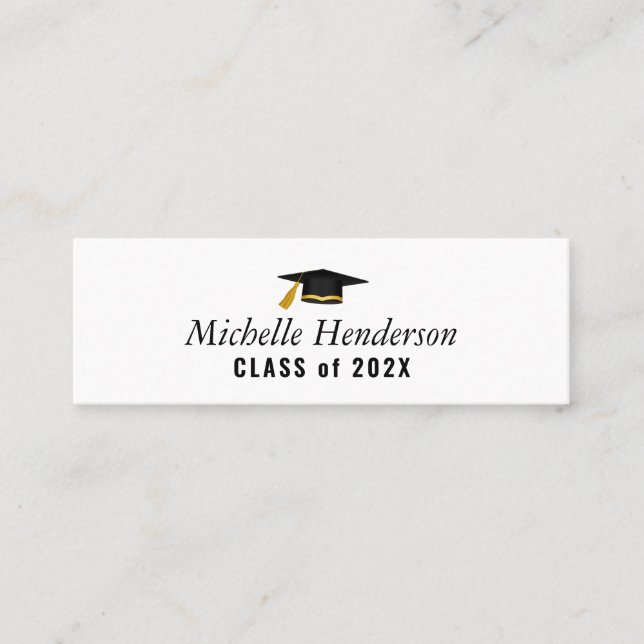 D'appel carte d'insertion de nom de remise de diplôme élég (Devant)