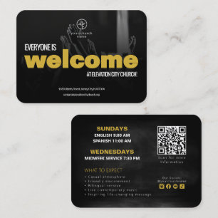 D'appel Carte d'invitation de bienvenue à l'église Modèle