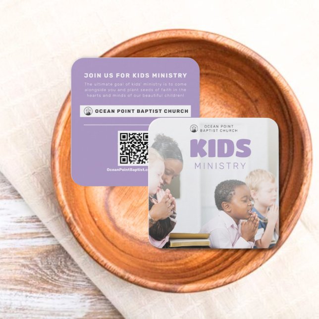 D'appel Carte d'invitation pour le ministère des enfants d (Kids Ministry Church Invite Calling Card)