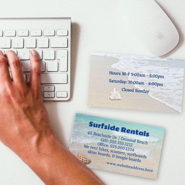 D'appel Carte double face pour entreprise de Junonia Beach (Créateur téléchargé)