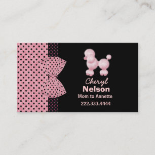 D'appel Carte française rose chic de maman de caniche