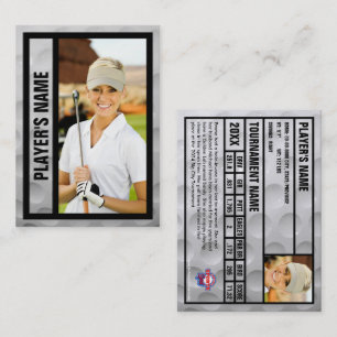 D'appel Carte Golfer Trading Souvenir du tournoi Noir