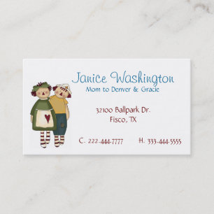 D'appel Carte mère personnalisée pour poupées raggedy