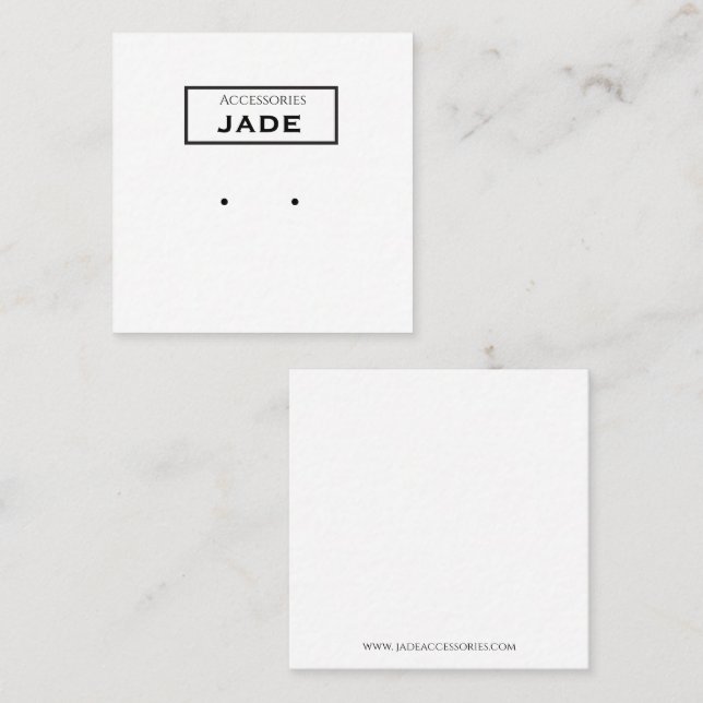 D'appel carte modifiable pour boucles d'oreilles (Devant / Derrière)