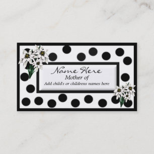 D'appel Carte noire et blanche de maman d'edelweiss