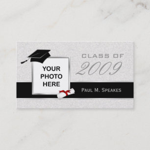 D'appel Carte nominative de photo d'obtention du diplôme 