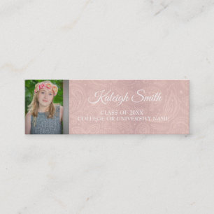 D'appel Carte personnalisée avec photo et dentelle rose po