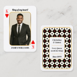 D'appel Carte photo Poker personnalisée, cadeau King of My