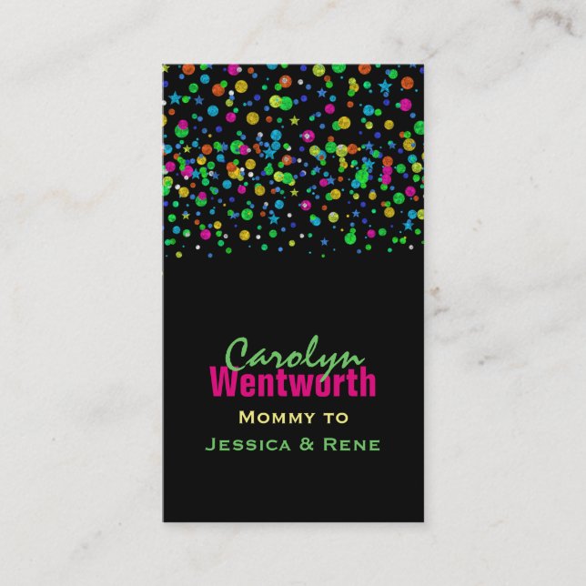 D'appel Carte réseau couleur Neon Confetti (Devant)