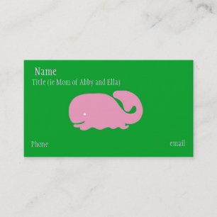 D'appel Carte rose de maman de baleine