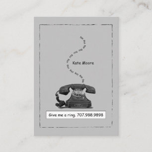 D'appel Carte téléphonique vintage gris