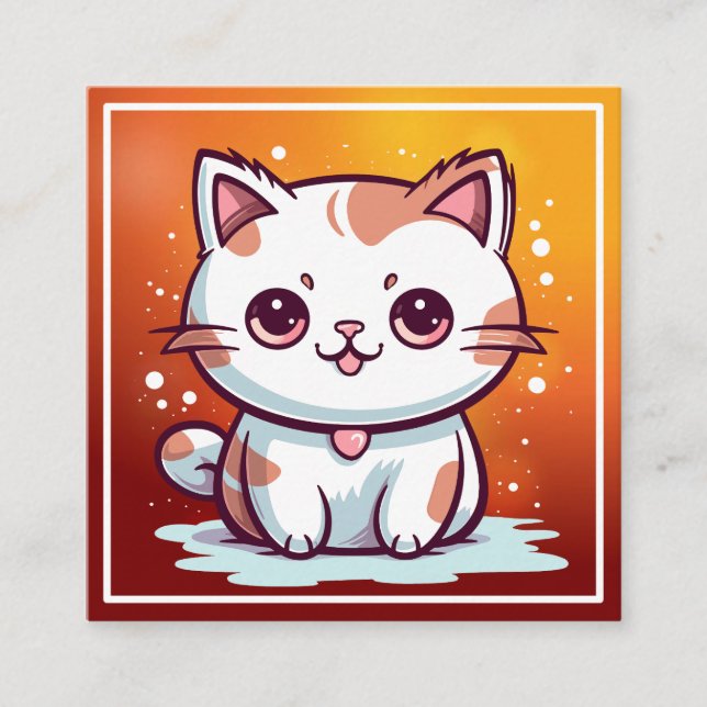D'appel Chat Mignon de Style Kawaii Clipart-47758 Carte de (Devant)