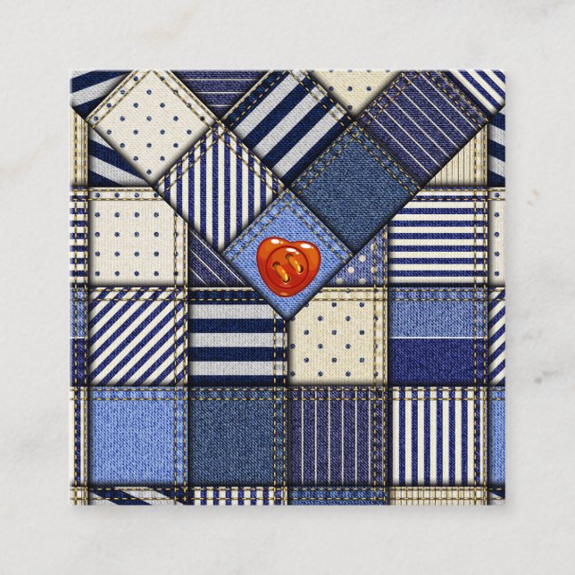 D'appel Coudre Carte de visite de courtepointe Seamstress (Devant)