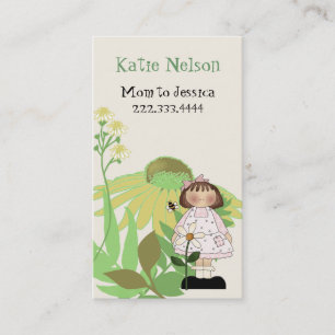 D'appel Country Girl with Flowers Carte maman