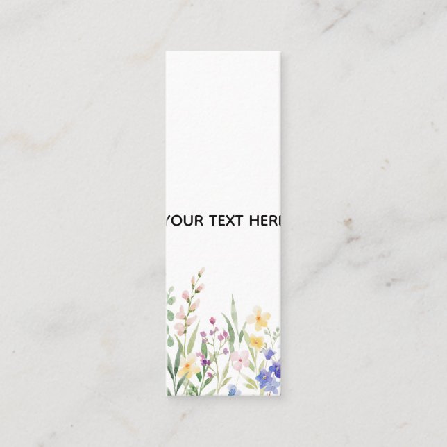 D'appel Créez votre propre carte de visite florale (Devant)