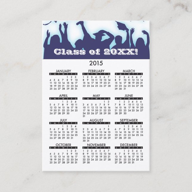 D'appel Éducation 2015 en ligne de calendrier de carte de (Devant)