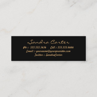 D'appel Elégante carte de contact personnalisée Black & Go