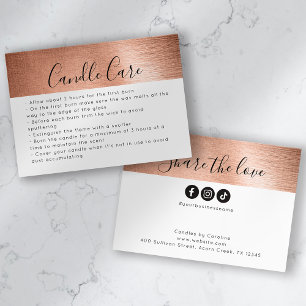 D'appel Foil Candle Care Partagez la carte Love Insert